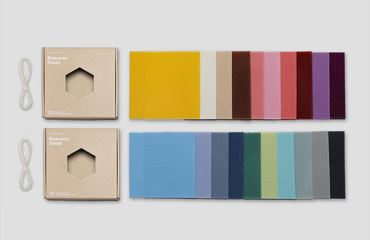 CW -   100% Pure Beeswax Sheet All Set (20 colors) 100％純蜂蠟片套裝（20種顏色）