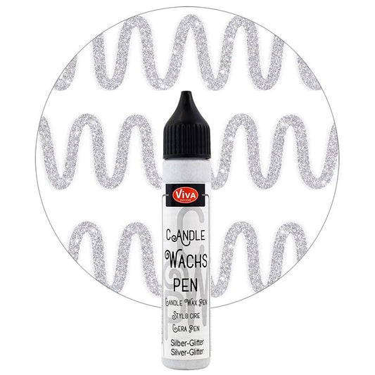 Candle Wax Pen 裝飾蠟燭筆 28ml - Silver Glitter 閃銀